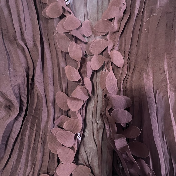 Vintage see through brown ruffle top - Picture 3 of 4